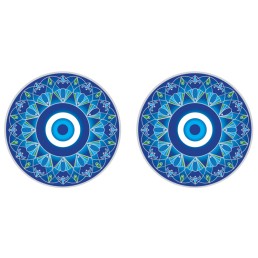 Mandala okenná nalepovacia - Modré oko - 2 malé