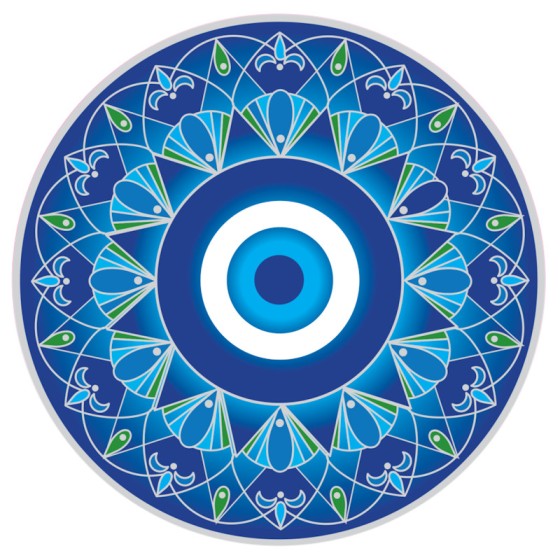 Mandala okenná nalepovacia - Modré oko