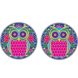 Mandala okenná nalepovacia - Sovička - 2 malé