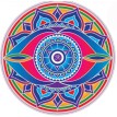 Mandala okenná nalepovacia - Čakra Tretie oko