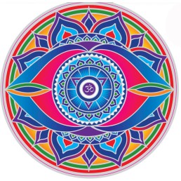 Mandala okenná nalepovacia - Čakra Tretie oko Mandala okenná nalepovacia - Čakra Tretie oko