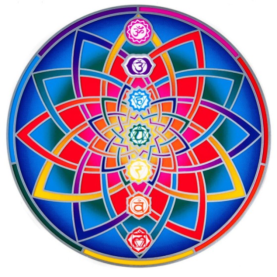 Mandala okenná nalepovacia - Cosmic Chakra