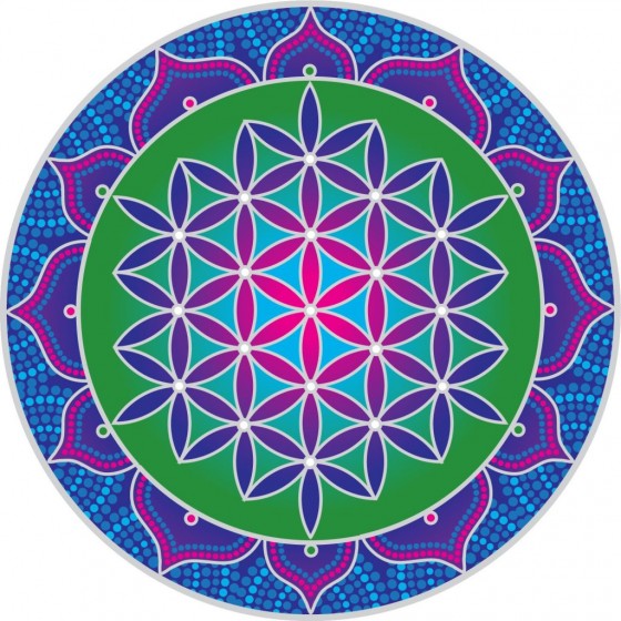 Mandala okenná nalepovacia - Kvet života 2