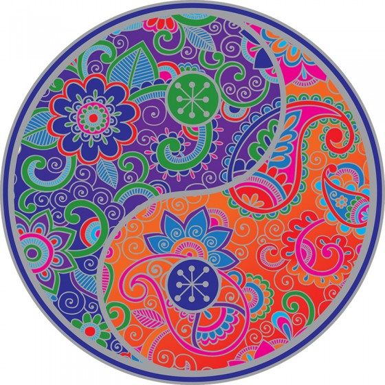 Mandala okenná nalepovacia - Yin Yang 2