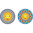 Mandala okenná nalepovacia - Zlaté slnko - 2 malé