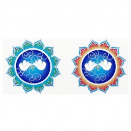 Mandala okenná nalepovacia - Mier - 2 malé