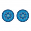 Mandala okenná nalepovacia - Modrý ohm - 2 malé