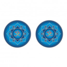 Mandala okenná nalepovacia - Modrý ohm - 2 malé Mandala okenná nalepovacia - Modrý ohm - 2 malé