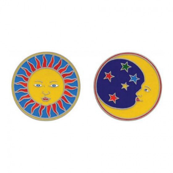 Mandala okenná nalepovacia - Slnko Mesiac - 2 malé